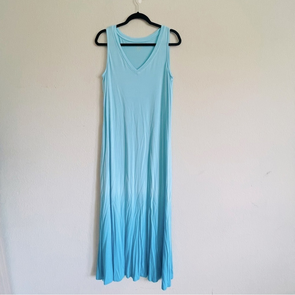 Soho New York Company Blue Sleeveless V-Neck Sundress maxi Large casual summer